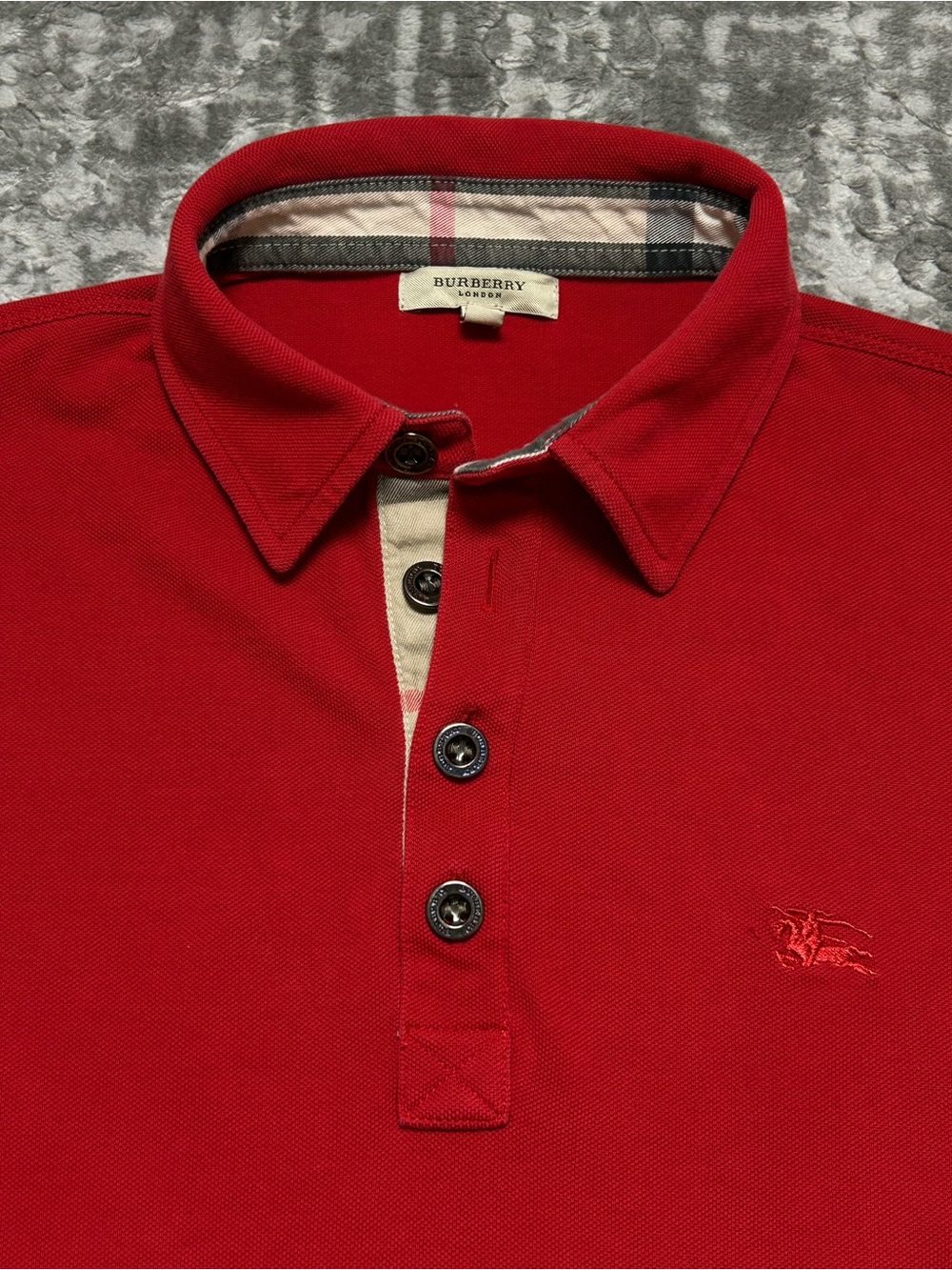 BURBERRY LONDON NOVA CHECK POLO SHIRT SIZE MEDIUM